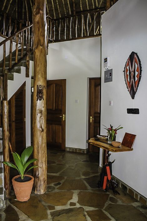 Eingangsdiele - Die Einrichtung ist im typischen Swahili Style gehalten und verströmt eine Gemütlichkeit gepaart mit afrikanischem Flair Villa-Kuishi - Diani Beach - Kenia - Ihr exklusives Ferienhaus unter der Sonne Ostafrikas